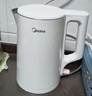 美的（Midea）电热水壶食品级304不锈钢自动断电双层防烫全钢无缝1.5L容量 MK-HJ1566 实拍图