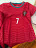 2026美加墨世界杯巴西10号主场足球服内马儿球衣速干儿童运动套装 2026世界杯葡萄牙主场C罗7号 （不含袜） 24码【建议身高130-140CM】 实拍图