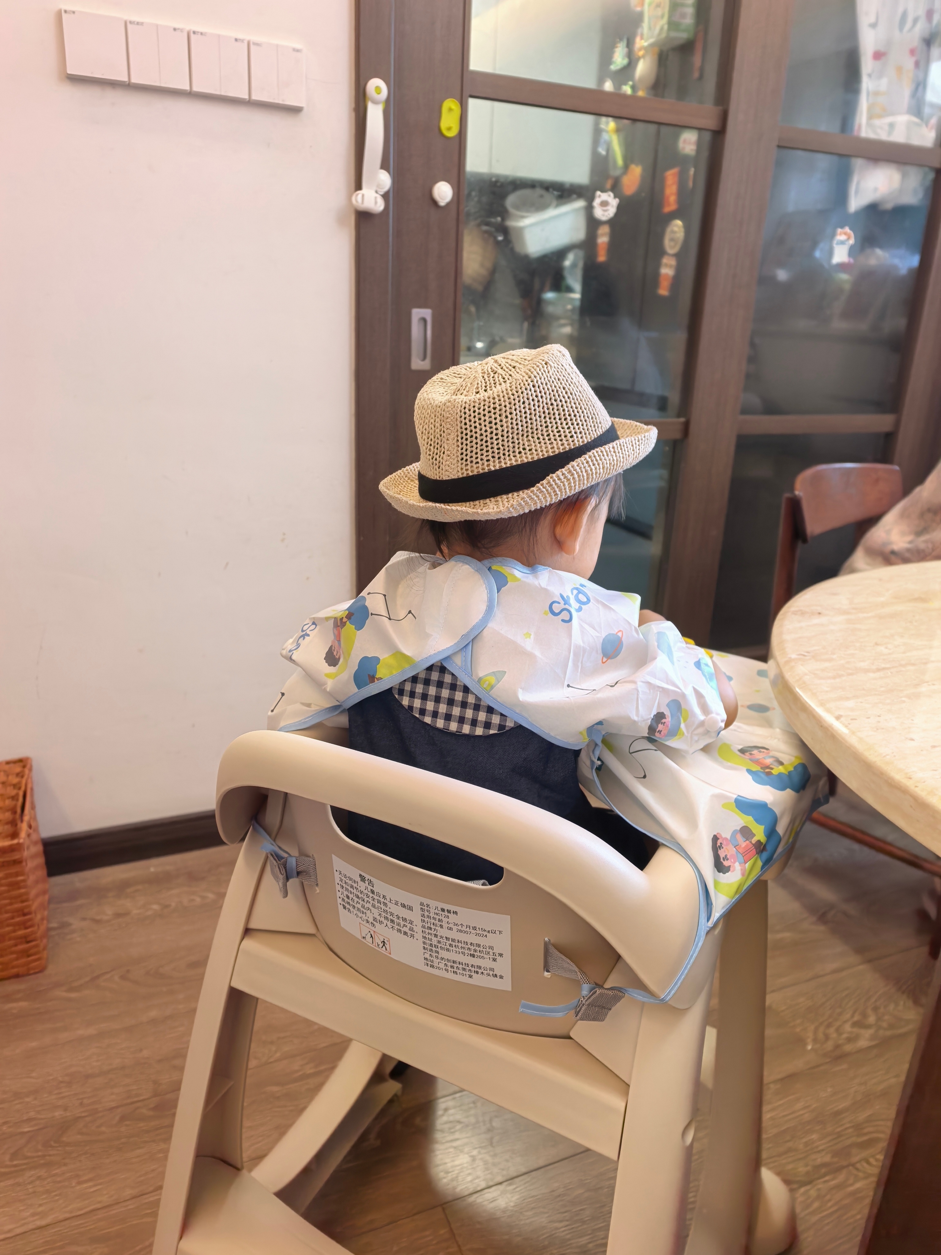 爱宝适儿童罩衣一体式餐椅防溅衣宝宝吃饭防脏围兜升级款一衣四穿 G037 实拍图