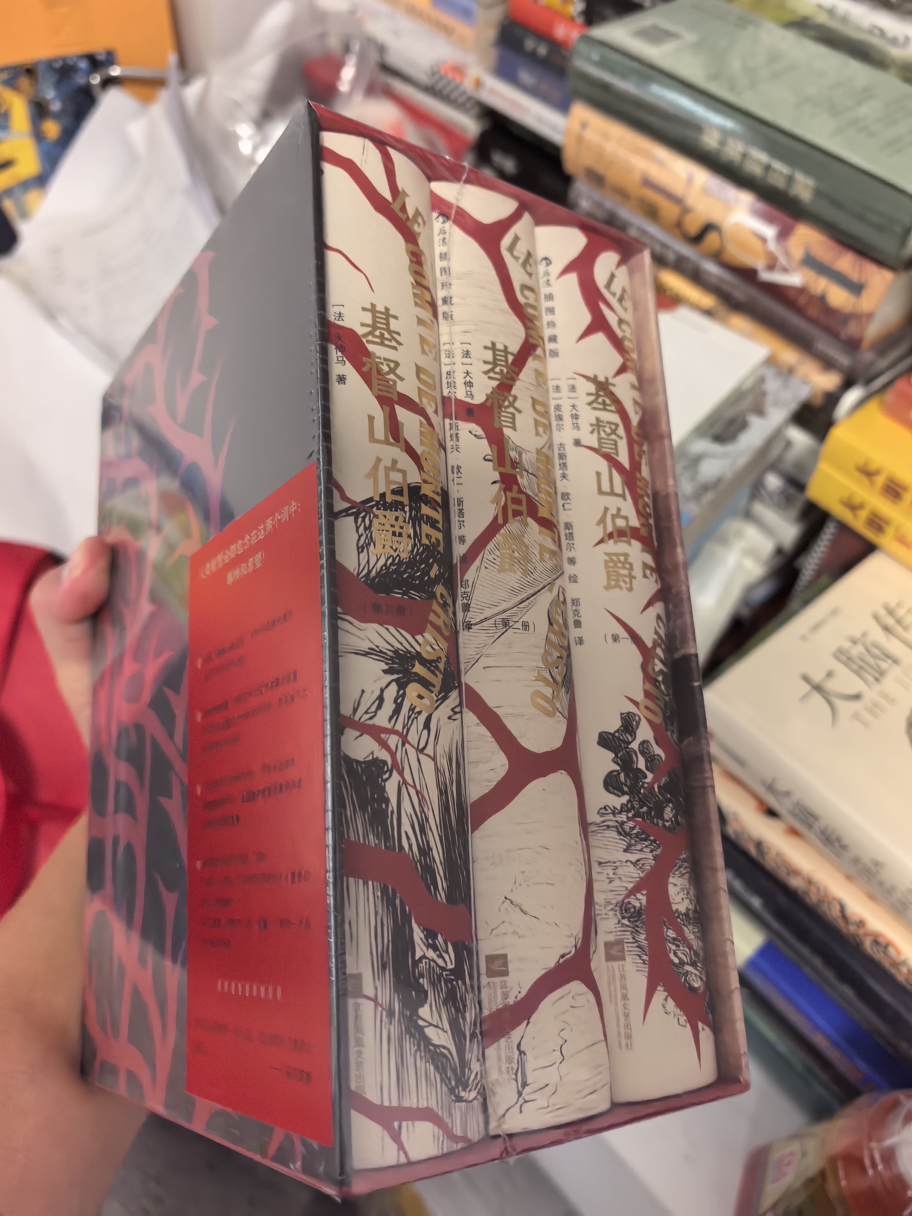 基督山伯爵（插图珍藏版）(全3册)傅雷翻译奖得主郑克鲁法文直译全译本小说名著大仲马 附赠3张藏书票 实拍图