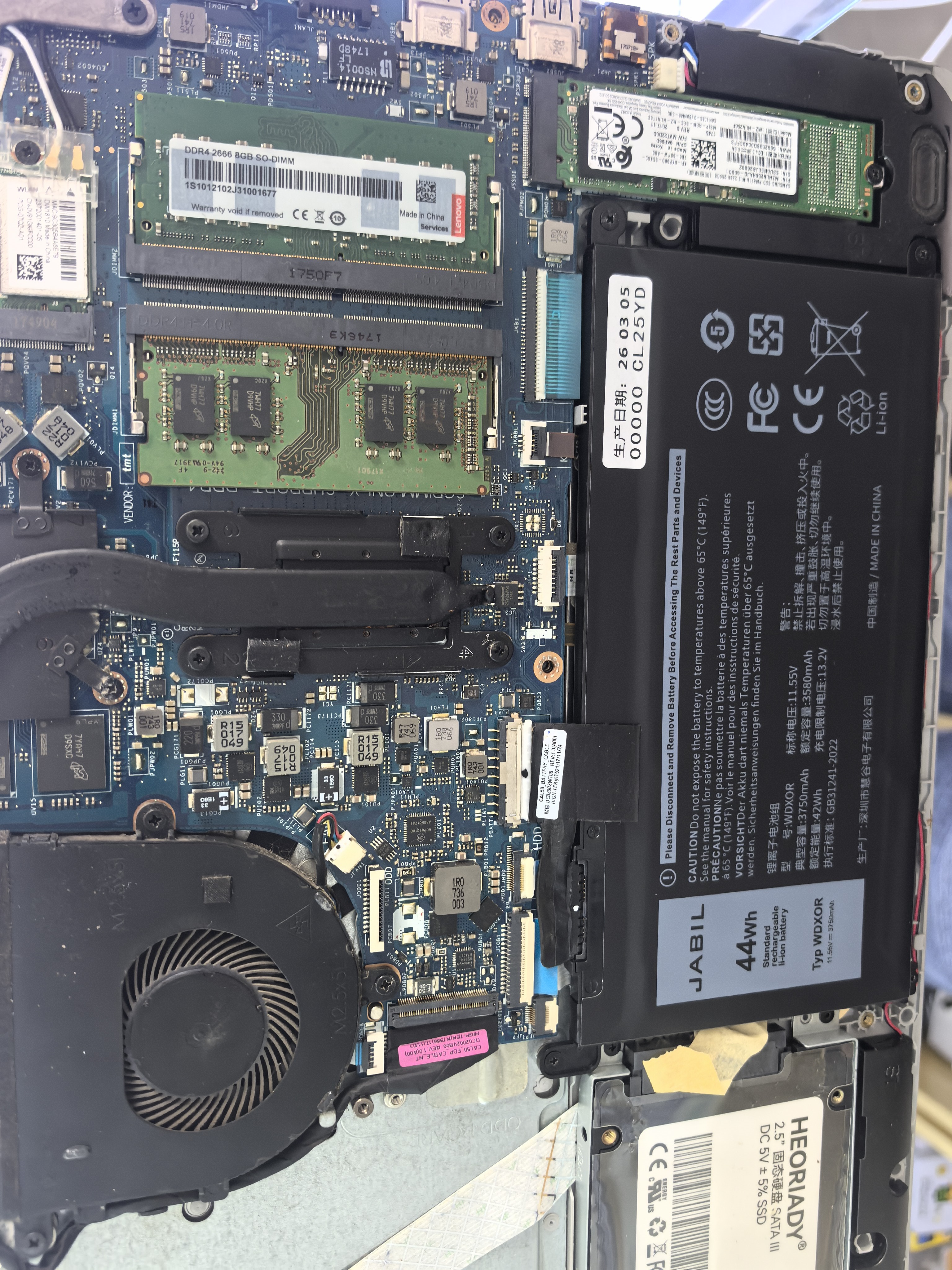 JABIL适用戴尔P74G Inspiron 13-5378 7368 7378 14-7460 7472 15-5567 5570 7560 7570 7572笔记本电池 实拍图