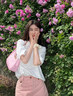 2025夏季纯棉宽松短袖t恤女士正肩重磅短袖上衣简约纯色打底衫 200G纯棉圆短T雾蓝色 2XL 实拍图