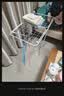 欧润哲 晾衣架落地阳台折叠晒衣架晒被架INS风晾衣杆 白色121cm 实拍图