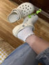 卡骆驰（CROCS）白鹿同款经典云朵洞洞鞋时尚百搭女鞋花园鞋|206750 骨白色-2Y2(含智必星) 38 (240mm) 实拍图