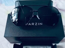 帕森（PARZIN）偏光太阳镜男 经典飞行框蛤蟆镜遮阳防晒开车专用墨镜送男士礼物 黑框黑灰片【PZ8009】 实拍图