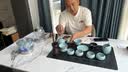 顾家家居（KUKA）阳台茶桌多功能茶台茶台带茶盘一体化茶桌客厅茶桌PT7160 豆灰色茶桌+主人椅 实拍图