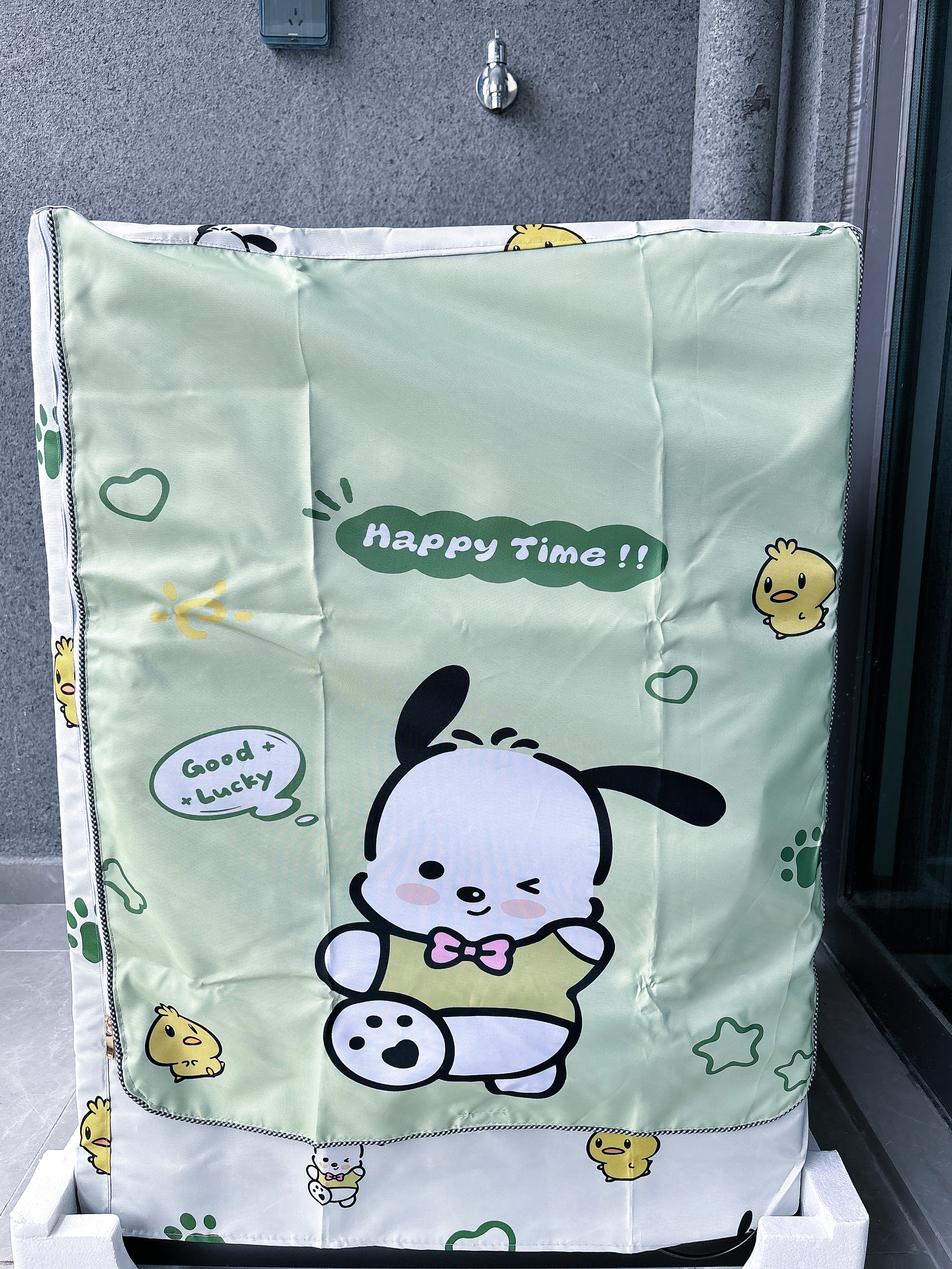 纳仙女滚筒洗衣机罩 洗衣机防晒罩 防水防尘升级加厚牛津布 海尔小天鹅美的多品牌适用8KG-12KG 帕恰小狗 实拍图