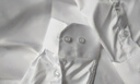 罗蒙（ROMON）【桑蚕丝免烫】长袖衬衫男士白衬衫修身衬衣商务职业男装白色40 实拍图
