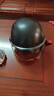Andes HELMET3C认证电动摩托车头盔男女四季通用夏季透气防晒安全帽电瓶车骑行半盔 磨砂原黑【透明短】 均码 实拍图