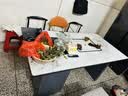 亿品天城轻奢简约现代岩板茶桌椅组合阳台烧水壶一体办公室石板小茶台茶几 1.6米单桌+1轻奢椅+4牛角椅 【材质升级+包送货+包安装】 实拍图