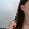 BJYLS999纯银星芒耳钉女小众设计感耳环耳棒小巧养耳洞耳饰品礼物 999足银五角星耳钉3MM一对【迷你款】 实拍图