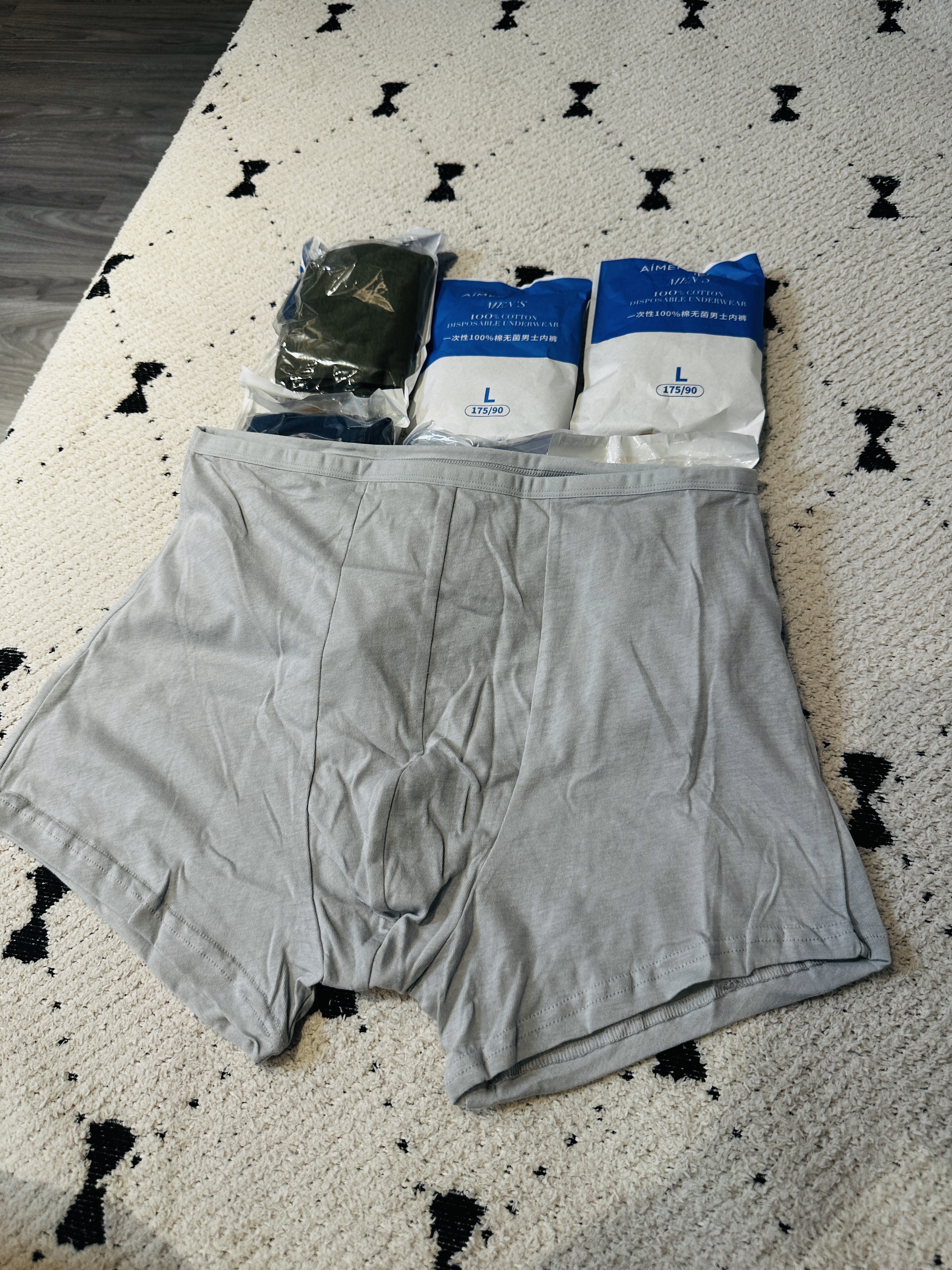 爱慕一次性内裤免洗EO灭菌100%纯棉10A抗菌差旅日抛男士内裤【7条装】 实拍图