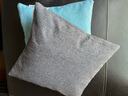 居八佰纯色亚麻沙发抱枕样板房靠垫客厅床头民宿靠枕套现代简约腰枕 靛蓝色（加厚素色亚麻） 45*45cm抱枕套(不含芯) 实拍图