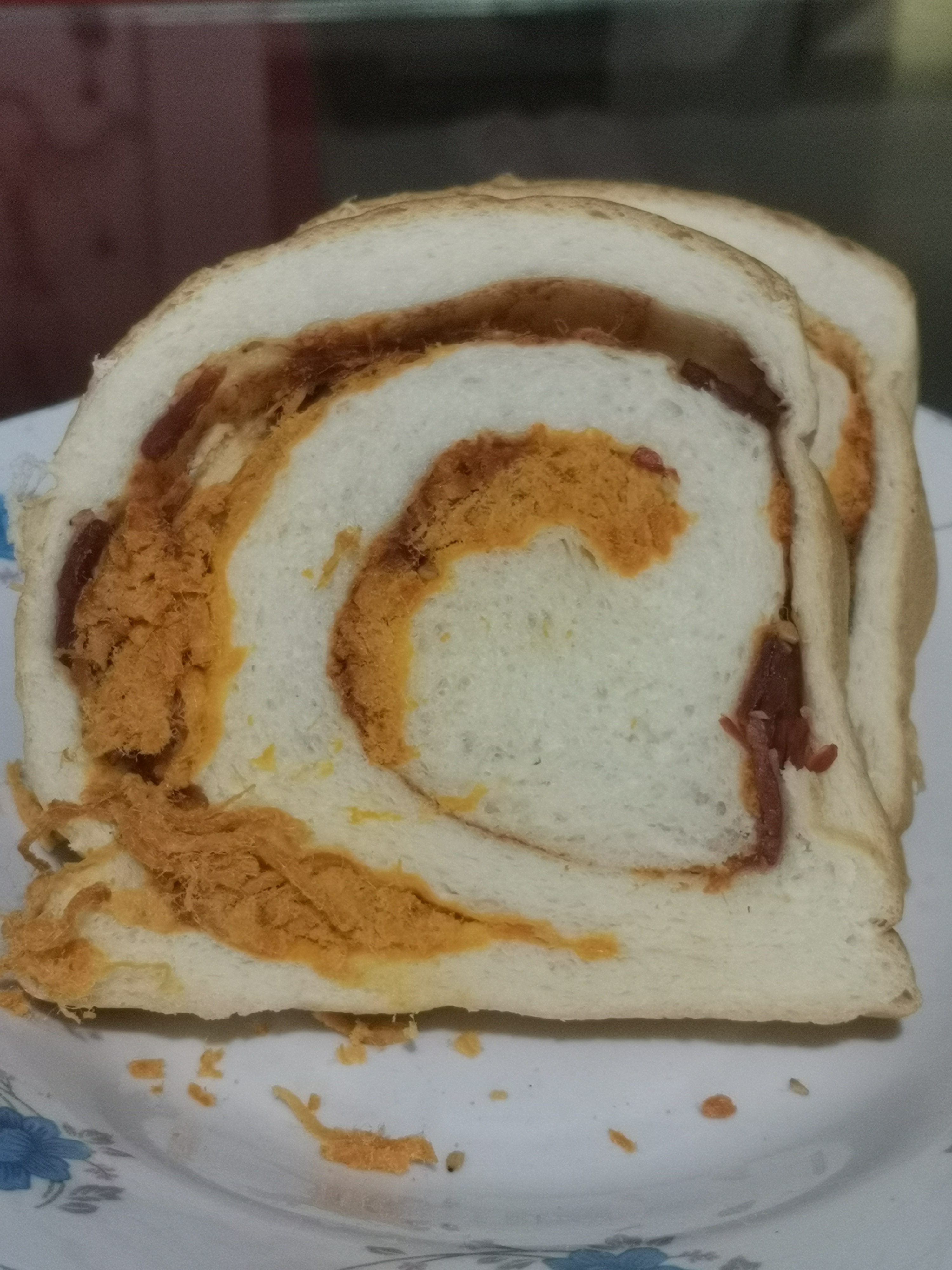 鲜京采番茄松松肉脯吐司530g2个装 早餐面包蛋糕零食糕点 实拍图