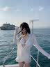南木熊泳衣女2026新款v领性感纯欲显瘦比基尼三件套长袖海边度假泳装 白色V领三件套泳衣 均码 【90-140斤】 实拍图