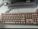 前行者V20 104键有线无线机械键盘蓝牙三模朋克高颜值女生办公游戏电脑笔记本平板iPad用蜜粉轴 奶茶白光 实拍图