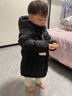 保姆鹅 儿童羽绒服宝宝短款加厚白鸭绒外套男童女童保暖防风冬[NG2637] 黑 120 实拍图