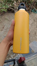 REVOMAX大容量保温杯长途司机专用车载水杯316不锈钢泡茶杯向日葵黄950ml 实拍图