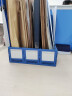 得力（deli） 文件框 文件收纳盒文件架立式书架书立桌面办公用品 文件框A4多层文件盒桌上资料架 加厚三联文件框-蓝色 实拍图