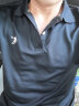 乔丹 短袖t恤男士夏季新款时尚上衣速干透气健身装休闲运动服冰丝半袖 黑色-POLO（透气）系列2 L 实拍图
