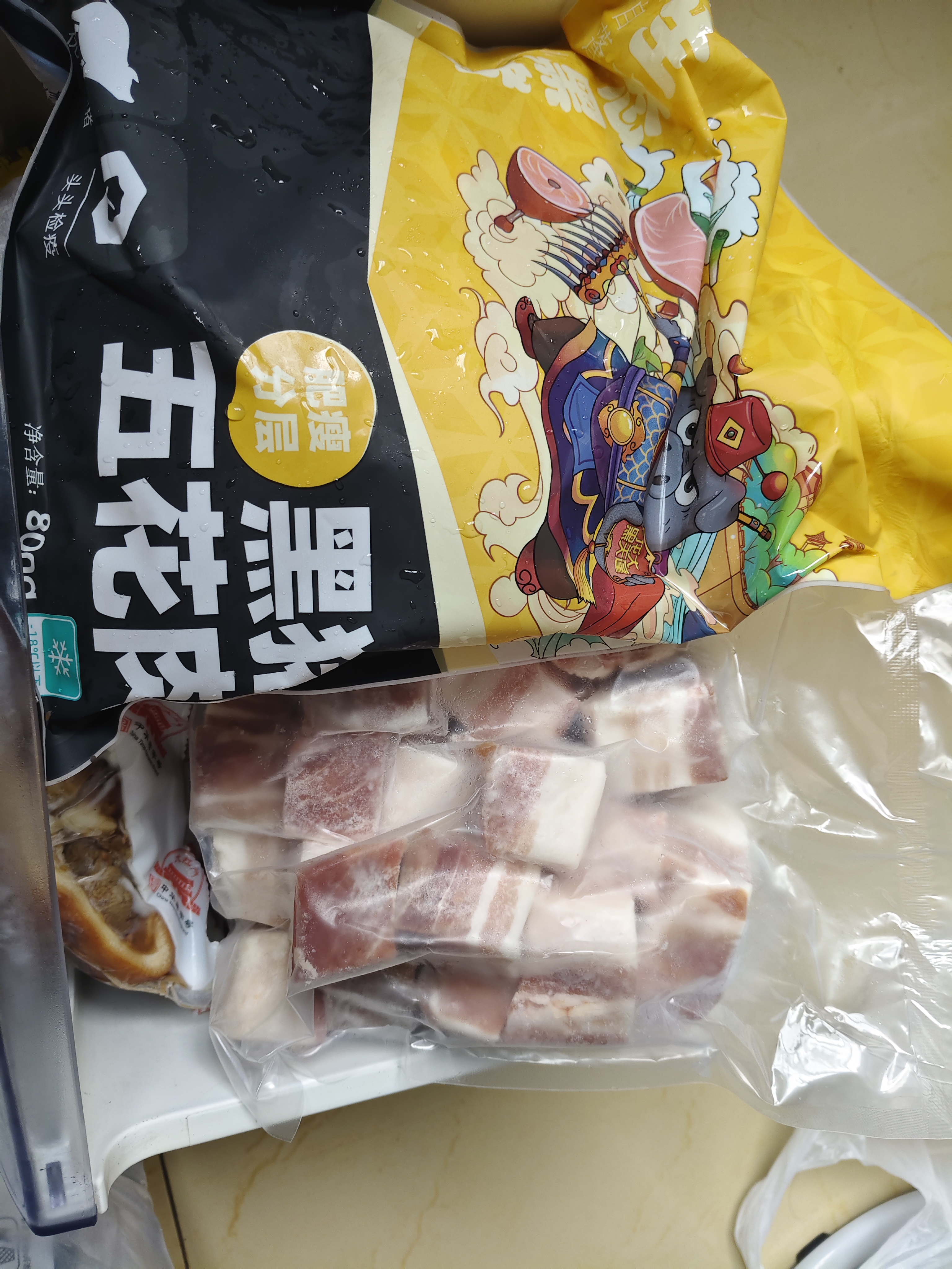 龙大肉食黑猪五花肉800g 去皮五花肉 五花肉块 烧烤肉肠食材 黑猪肉 生鲜 实拍图