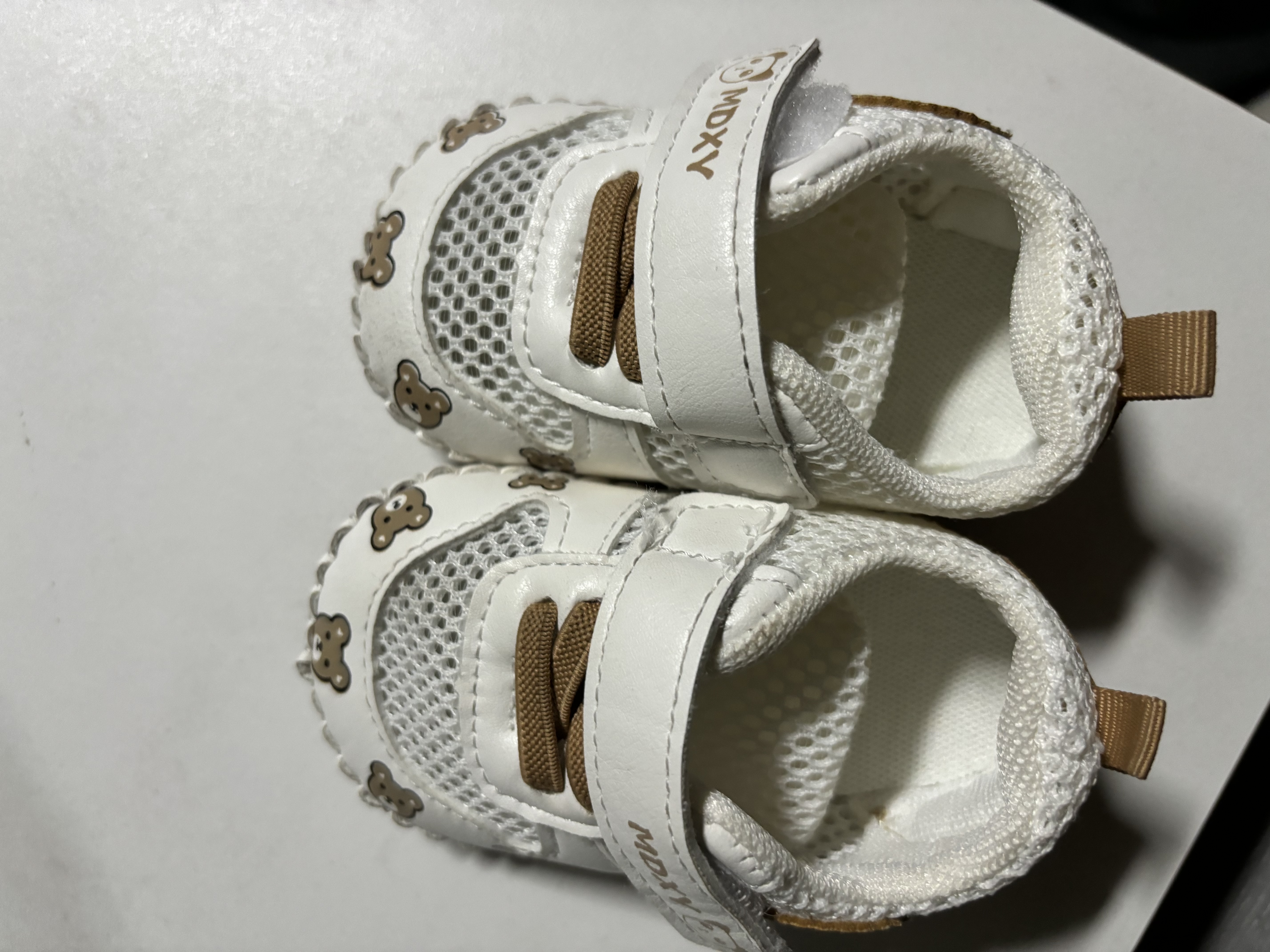甜苗苗婴幼儿学步鞋春夏软底防滑透气网面鞋0-1岁男女宝宝防掉鞋子凉鞋 男女宝宝学步鞋【卡其色】 16 码丨内长12cm【适合10.7-11.2cm脚长】建议7-9个月. 实拍图