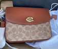 蔻驰（COACH）经典标志CASSIE19号单肩斜挎包翻盖夏季女包 棕黄色锈色（新版） 实拍图