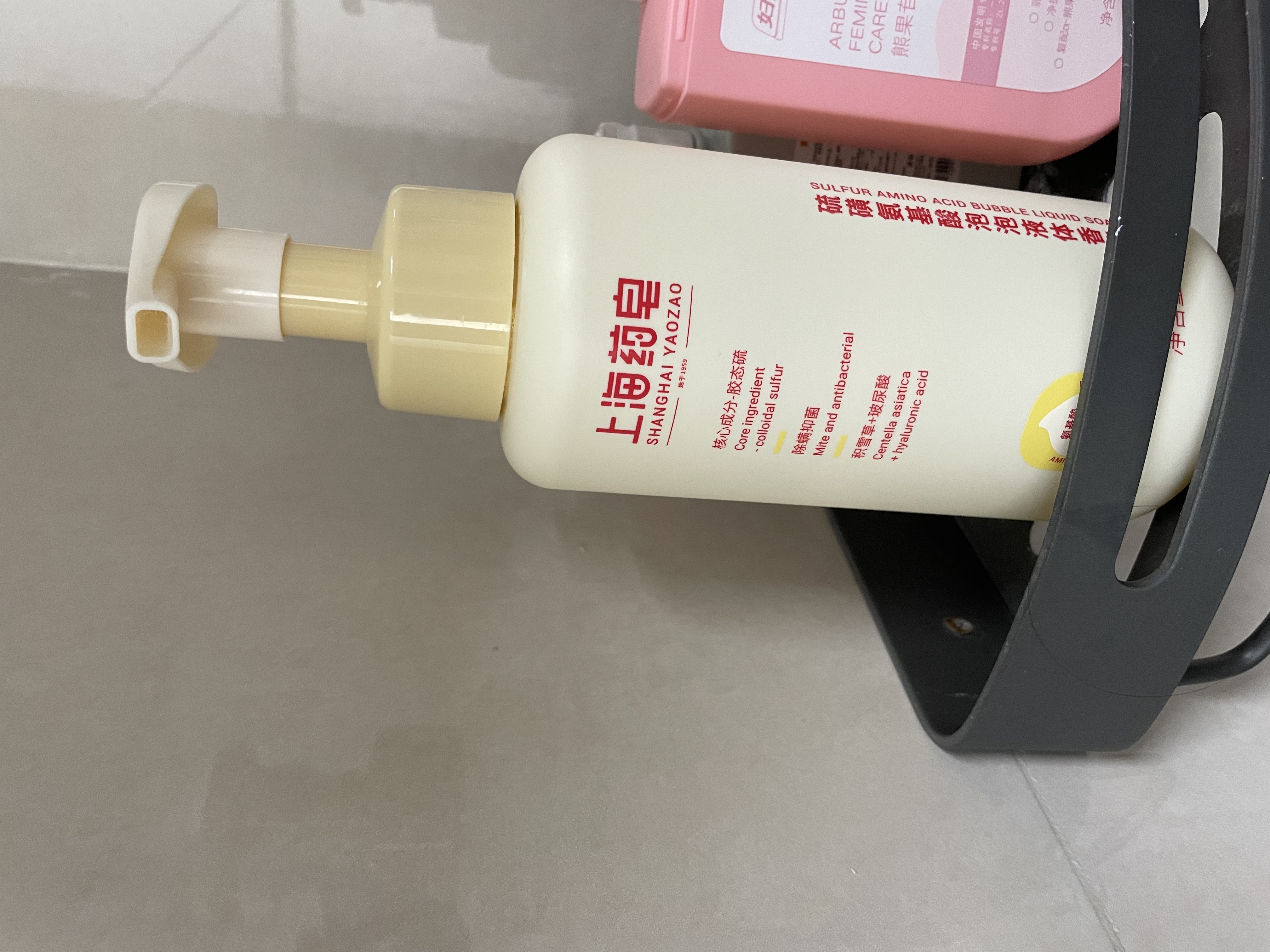 上海药皂香皂硫磺皂沐浴男女士除螨泡泡液体氨基酸控油滋润乳液抑菌450ml 实拍图