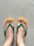 havaianas哈唯纳Brasil Logo巴西元素夹脚人字拖夏情侣拖鞋 1740-流行黄色 41-42 巴西码 实拍图