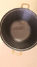 王源吉铁锅炒锅双耳苏锅王老式家用圆底无涂层手工龟纹大肚不粘炒锅38cm 实拍图