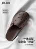 朴西厚底包头半拖女士夏外穿洞洞鞋 棕色  37-38 实拍图