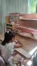 读书郎儿童学习书桌椅套装可升降中小学生桌椅子写字家用课桌香草蓝T12 1.2米楹木桌+四层容量+追背椅 粉 实拍图