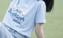 回力短袖t恤女2026新款夏季时尚高级感蓝色体恤宽松显瘦纯棉正肩半袖 实拍图