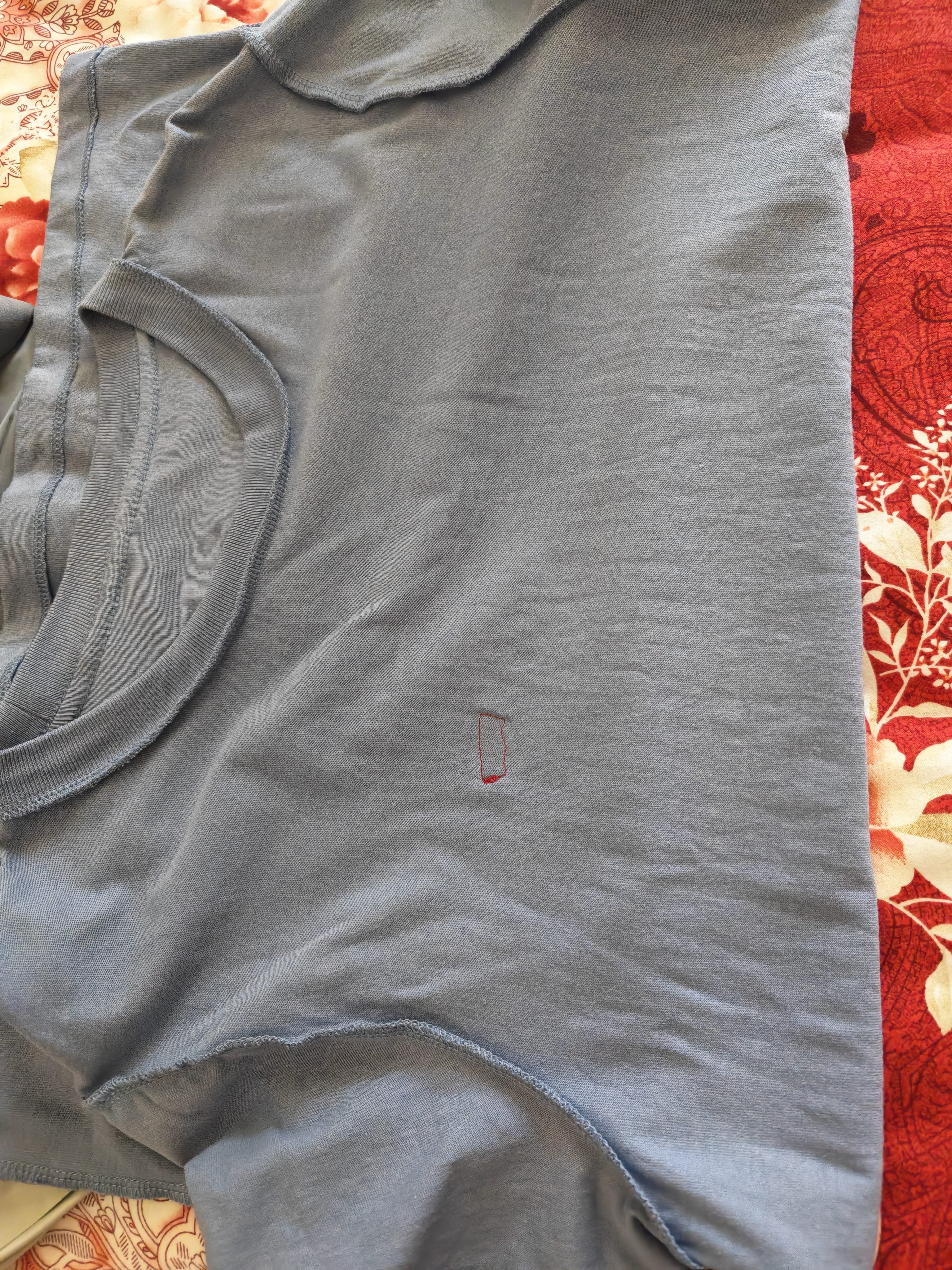 Levi's李维斯情侣同款美式复古简约休闲时尚宽松LOGO印花短袖T恤 浅蓝色 S 实拍图
