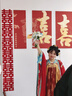 重回汉唐倾世芳华原创唐制齐胸衫裙襦裙广袖衫红色汉服婚服女款 上蓝下红齐胸套装/现货 S 晒单实拍图