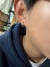 尤克达蒂S999纯银耳钉男士耳环星星耳圈防过敏养耳洞个性痞帅潮男银耳饰女 S999纯银星河耳环【礼盒装】一只装 实拍图