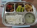 美厨（MAXCOOK）304不锈钢饭盒4.5cm加大加深5格学生饭盒保温盒2L配餐具个MCFT111 实拍图
