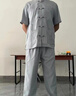 宝财羊中老年唐装男套装爸爸装夏季中国风中山装爷爷老人衣服父亲节礼物 实拍图