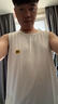 猫人睡衣男士冰丝凉感夏季背心无袖薄款夏天大码家居服套装 白色【冰丝凉感】 2XL 【建议140-160斤】 实拍图