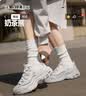 斯凯奇（Skechers）女鞋秋季蕾丝熊猫鞋厚底增高百搭休闲运动经典复古老爹鞋 白色/WHT 36 尺码偏大，建议选小半码 实拍图