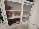 厨房置物柜多功能餐边柜橱柜落地多层推拉门碗筷餐具柜收纳储物架 【福利款】三层灰60*42*85 实拍图