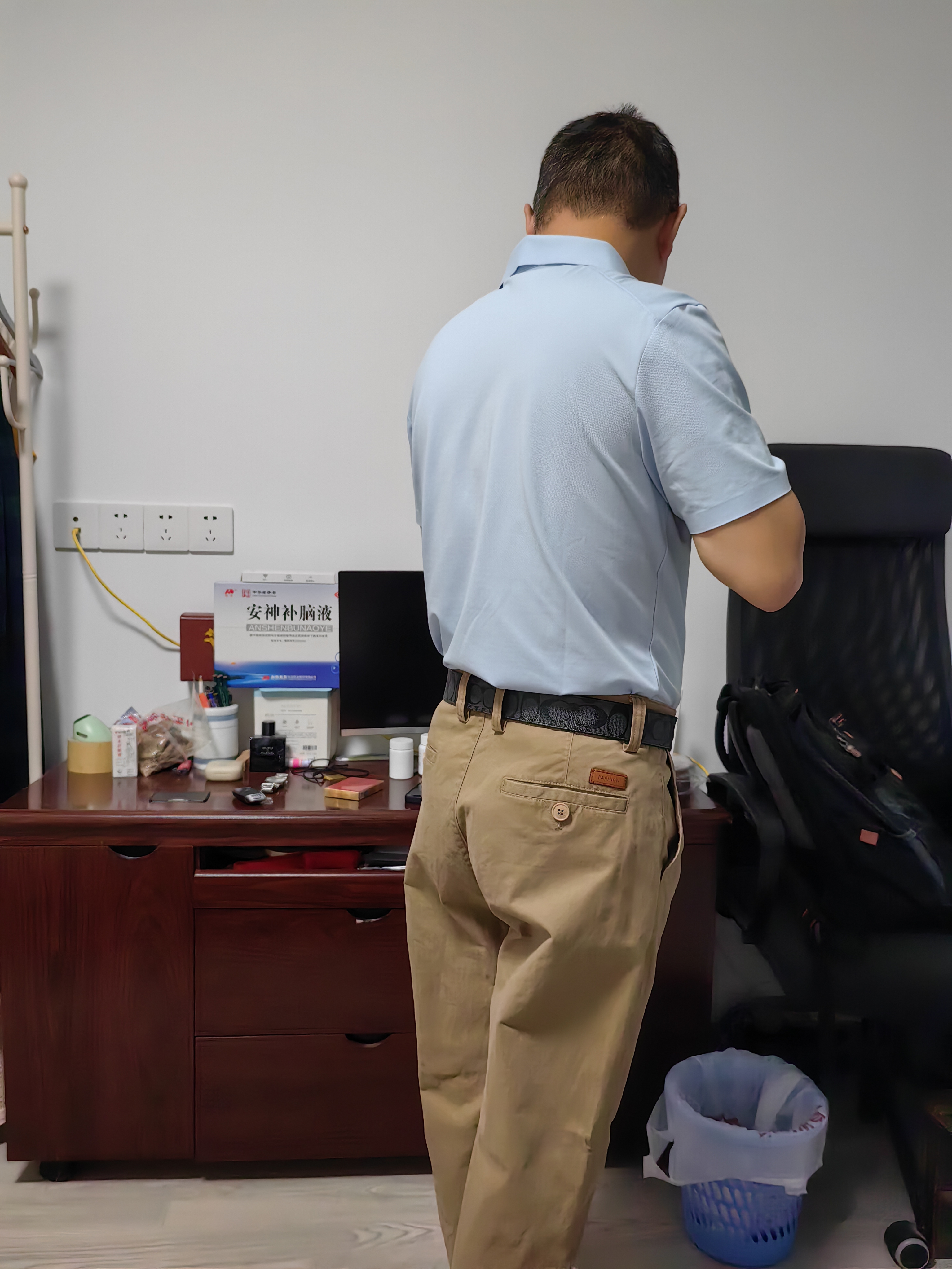 罗蒙（ROMON）裤子男春夏季商务修身休闲裤男士直筒男裤微弹纯色百搭长裤 实拍图