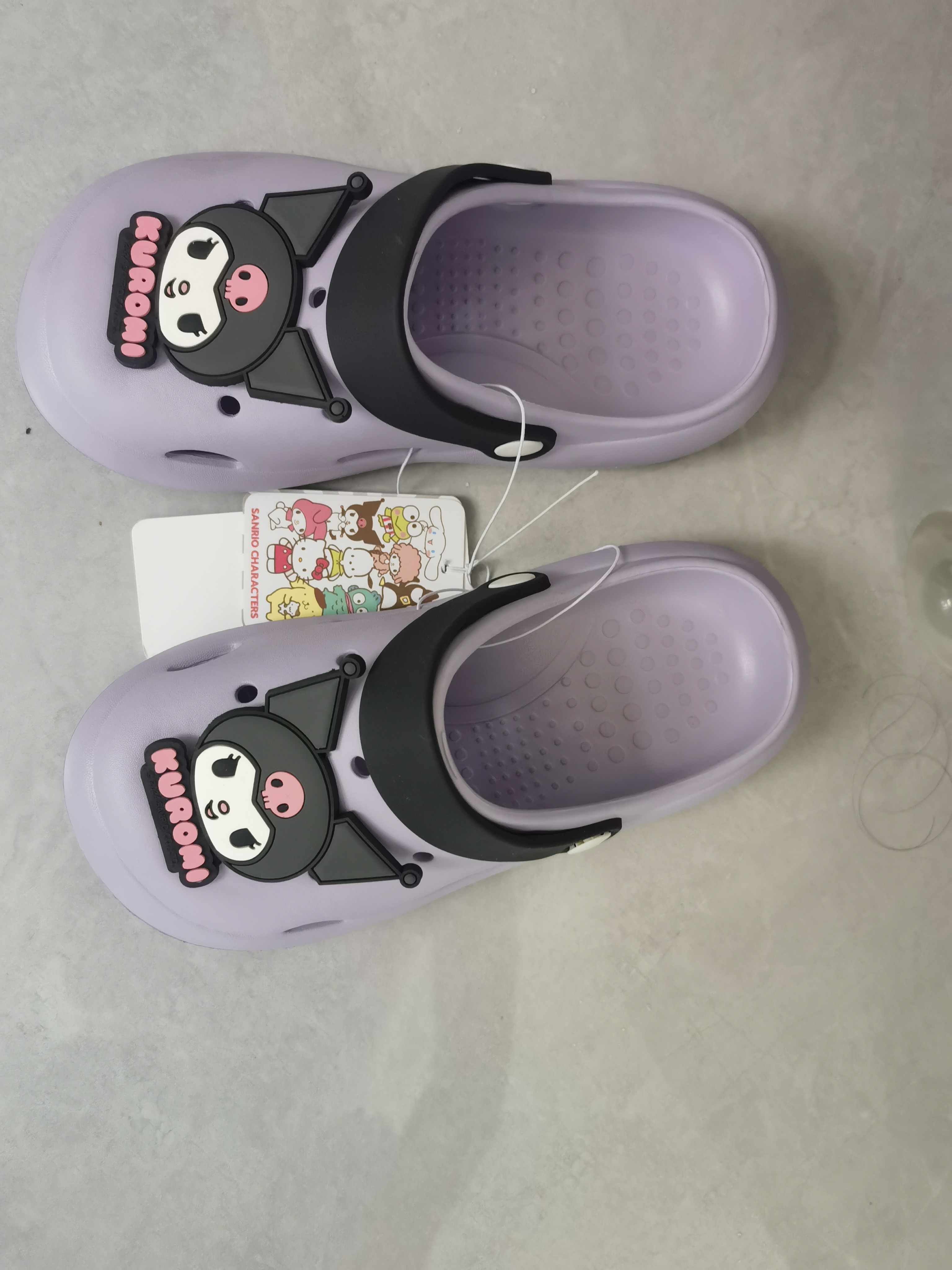京东京造【库洛米】儿童拖鞋夏男宝洞洞鞋凉拖女童卡通洗澡婴幼儿 紫30-31 实拍图