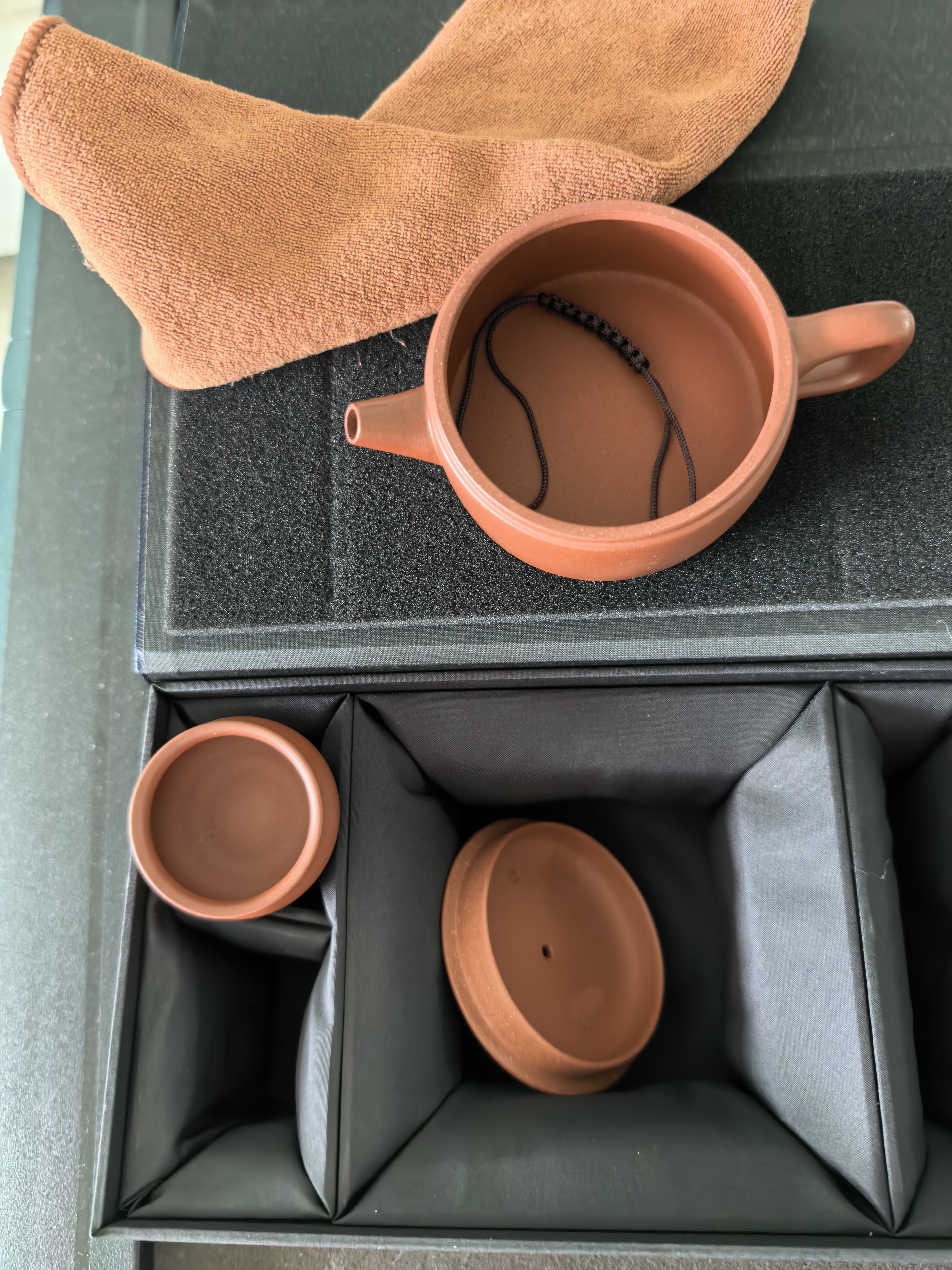 藏壶天下宜兴紫砂壶名家纯手工原矿紫泥泡茶壶功夫茶具套装小容量汉瓦壶 一壶两杯 礼盒套装 190ml 实拍图