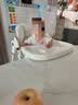婧麒（JOYNCLEON）宝宝餐椅可折叠多功能宝宝摇摇椅便携式婴儿餐桌座椅儿童加厚方管 椰奶白【摇篮款加厚方管】+护肩 实拍图
