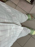 MUJI 女式 无侧缝 双层纱织 长袖睡衣家居服套装纯棉 七夕情人节礼物 浅粉色条纹 L 上装165/88A 下装165/70A 实拍图