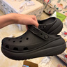 卡骆驰（CROCS）檀健次同款经典泡芙洞洞鞋百舒适男沙滩鞋女鞋休闲鞋|207521 黑色-001(含智必星) 39 (240mm) 实拍图
