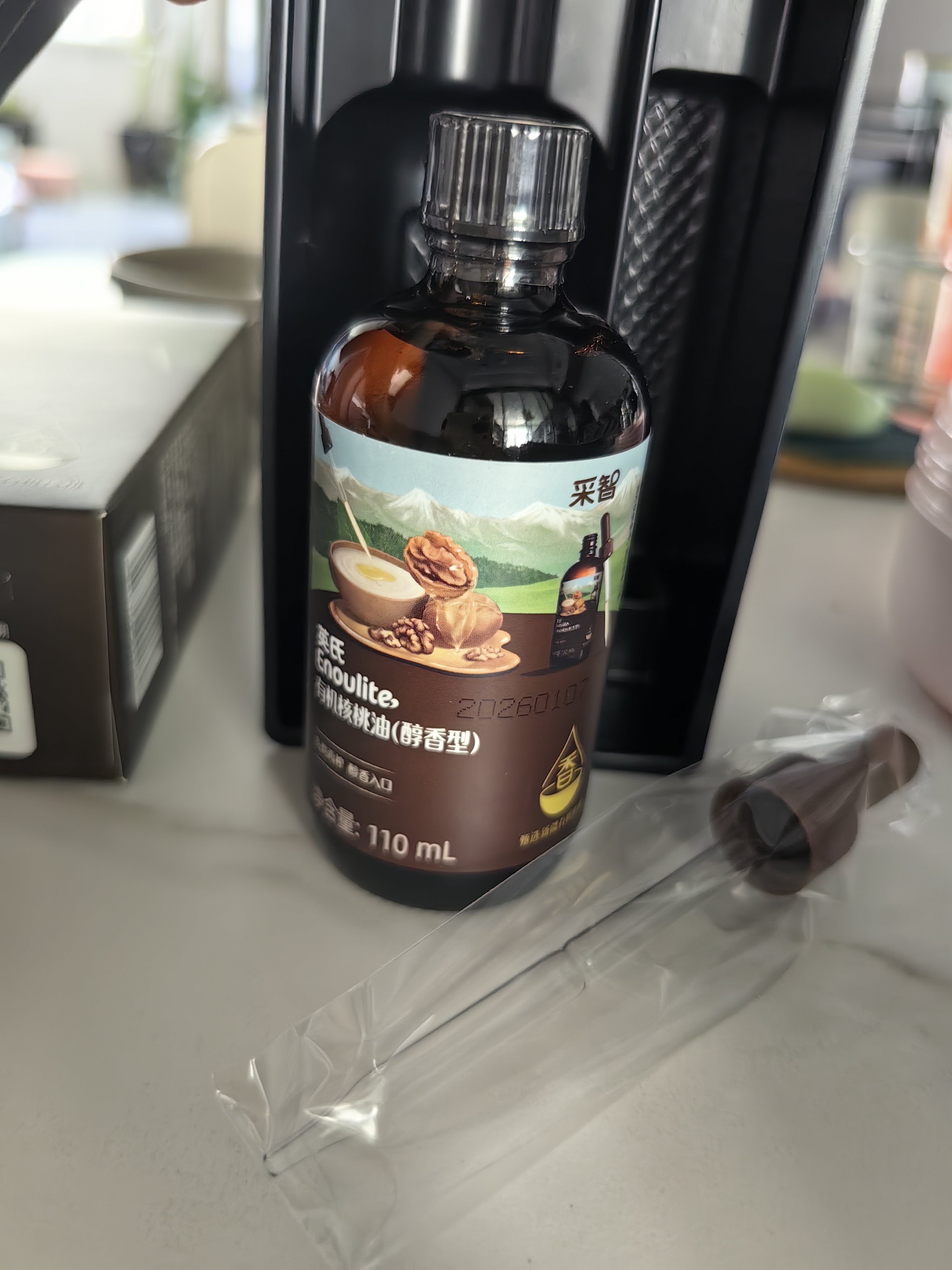 英氏有机醇香核桃油110ml凉拌油辅食用油佐餐油新疆核桃烘烤香味 实拍图
