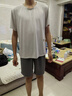 猫人睡衣男夏季冰丝短袖短裤男士新款休闲大码可外穿薄款家居服套装 【凉感冰丝】颜色一 L 【建议100-120斤】 实拍图