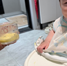 babycare婴儿辅食盒玻璃宝宝辅食保鲜工具便携防漏蒸煮冷冻储存青+粉220ml 实拍图